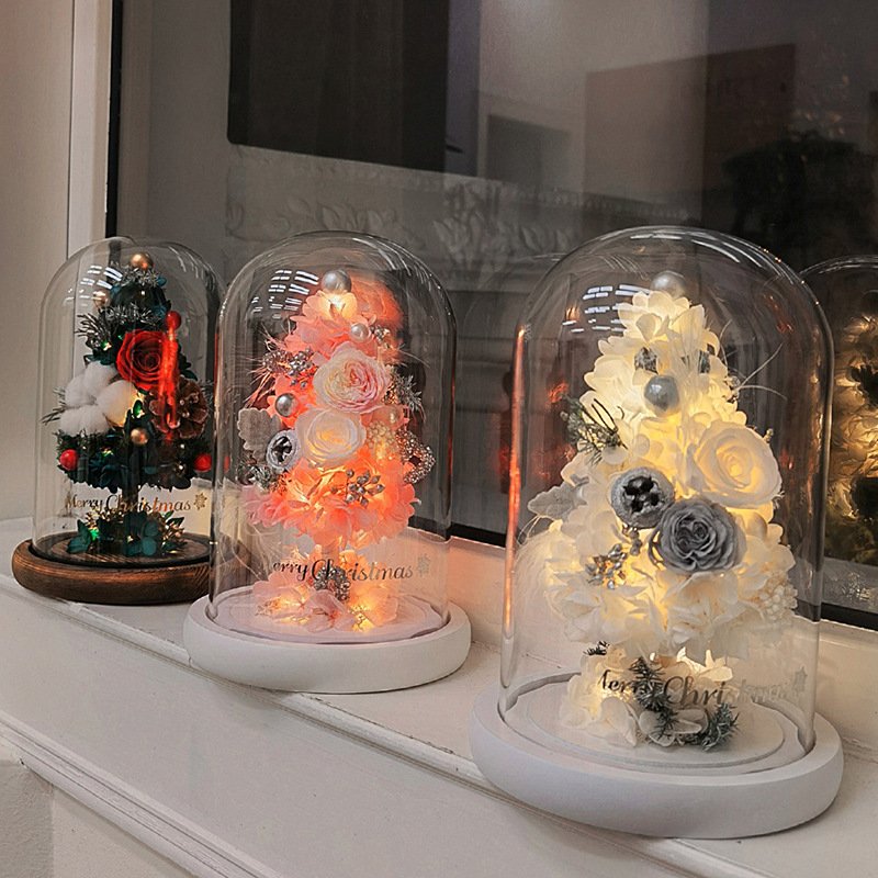 christmas trees with preserved flowers & dried plants hydrangea flowers christmas decorations luxury gifts