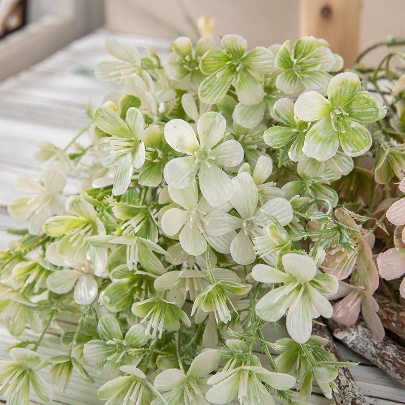 Pink Green Artificial Plum Blossom For Home Diy Wedding Decor Fake Plants Simulation Flower 44cm
