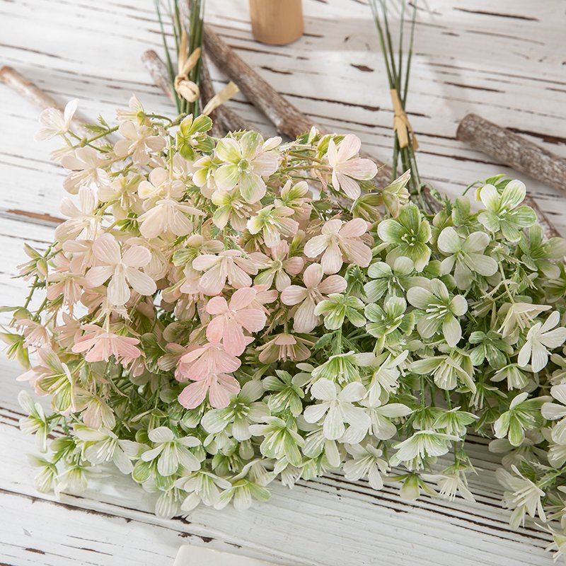 Pink Green Artificial Plum Blossom For Home Diy Wedding Decor Fake Plants Simulation Flower 44cm