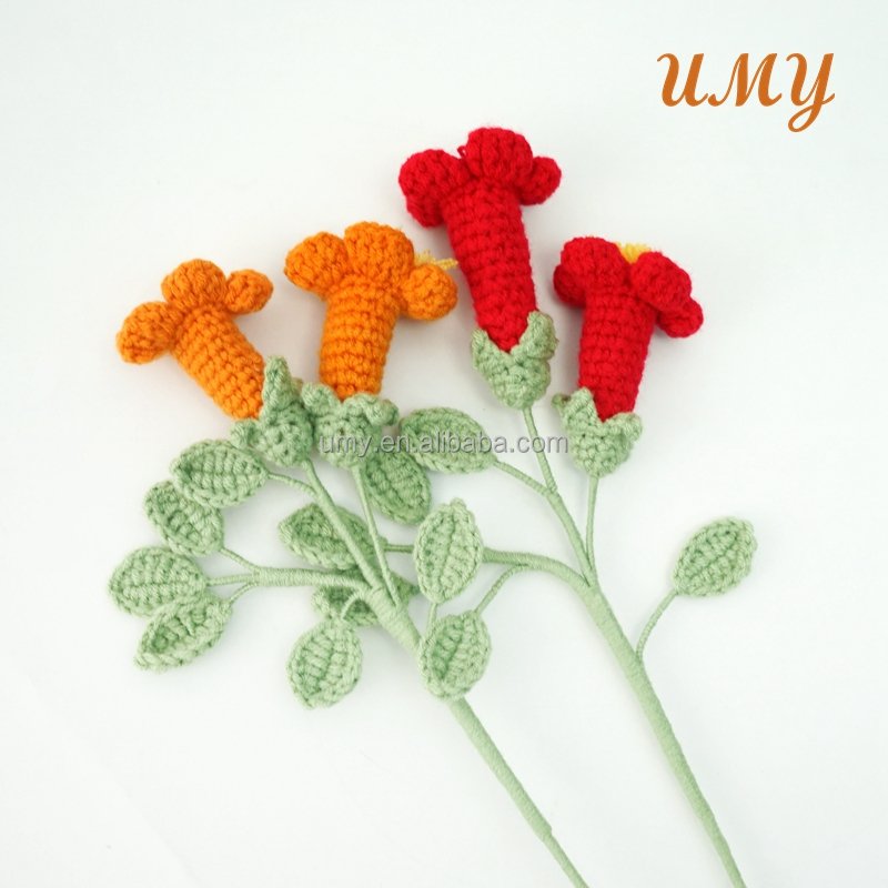 Hydrangea Rose Knitted Immortal Handmade Dried And Preserved Artificial Flower Crochet Ramos Animals Sunflower Bouquet