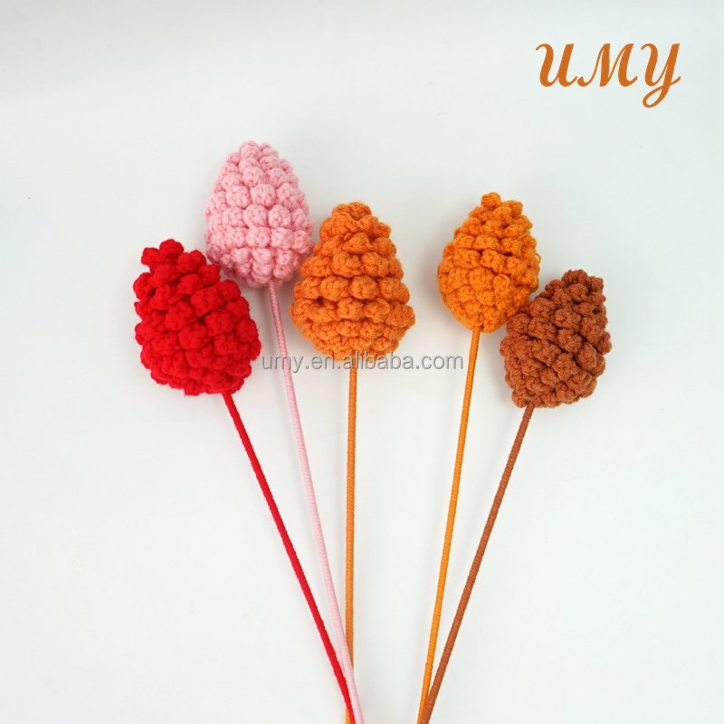 Hydrangea Rose Knitted Immortal Handmade Dried And Preserved Artificial Flower Crochet Ramos Animals Sunflower Bouquet