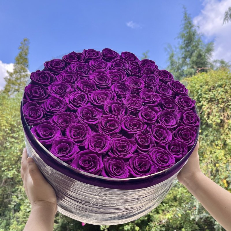 Drop Shipping Romantic Gift Eternal Flannelette Gift Box Everlasting Preserved Forever Roses Arranged in Box