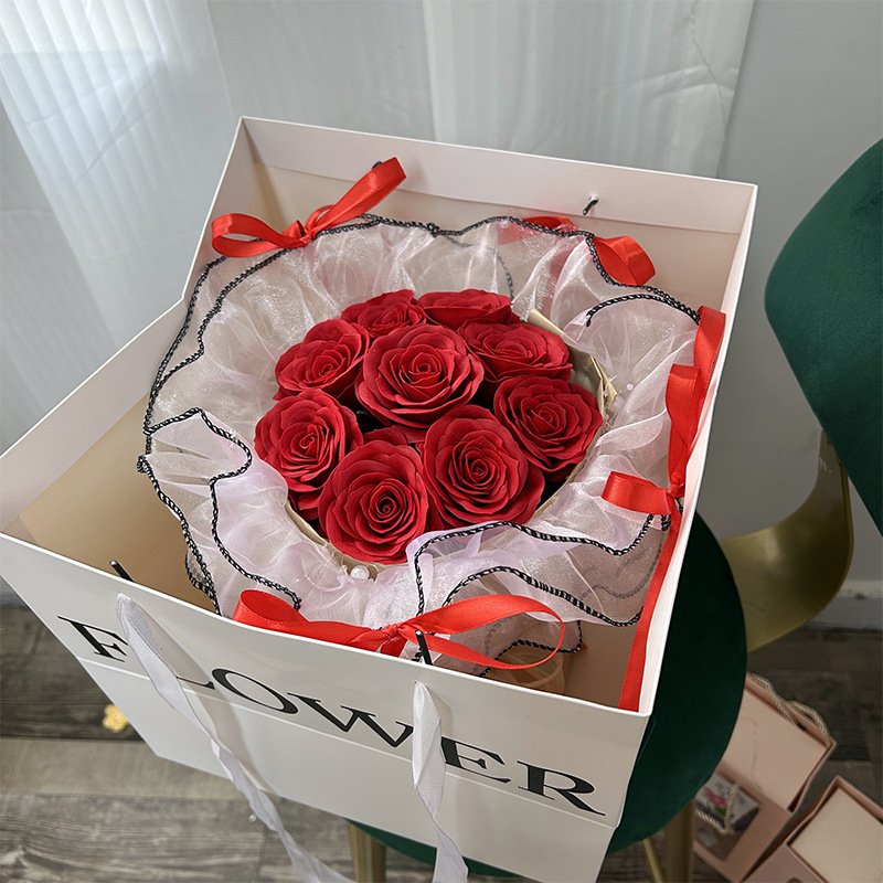 Luxurious ornaments Home Decor Style Mother's Day Wedding Gift Box Immortal Fresh Rose eternal preserved flowers Rose bouquet