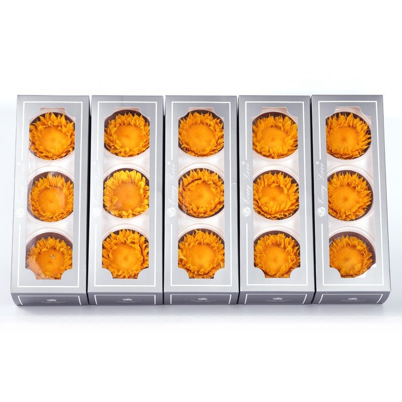 7-8cm Artificial real forever preserved Sunflower sun flower for Decor