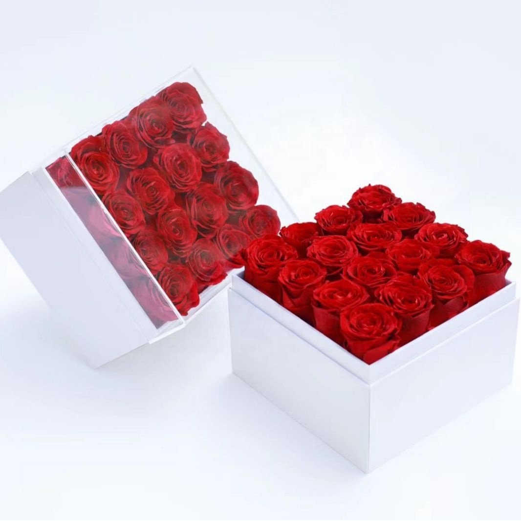 Valentine Day Items Valentines Day Flowers Preserved Rose Round Hug Bucket Forever Rose Flower Hug Bucket Lasting Eternal