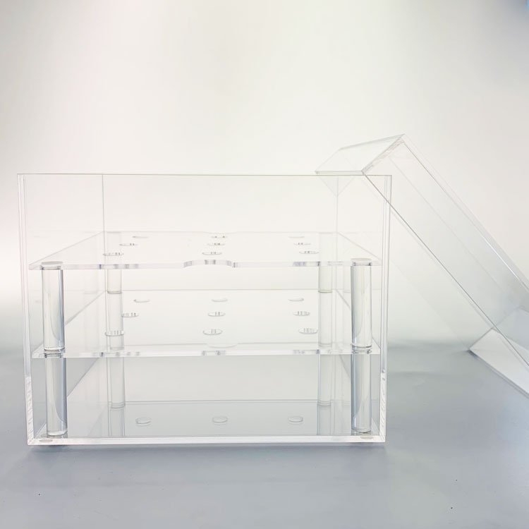 Best seller 9Holes Clear Acrylic Preserved Flower Rose Gift Box for lover