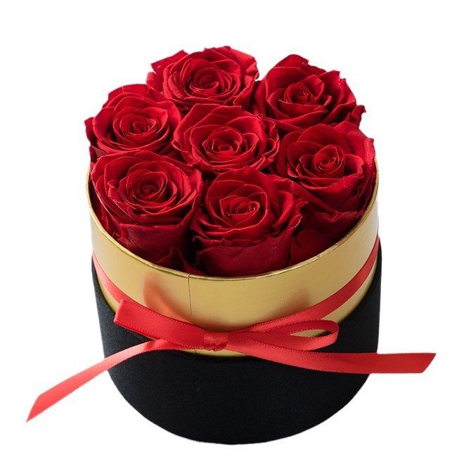 Wholesale Valentines Day Gifts Long Lasting A Grade Preserved Roses Eternal Rose Flower In Round Box