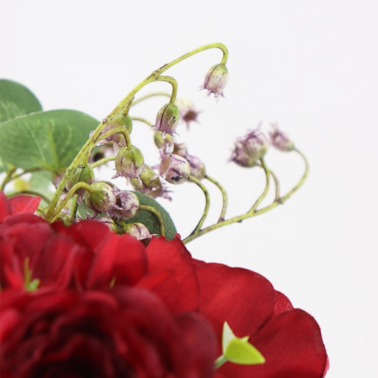 Wholesale 35cm Peony Hydrangea Bellflower Bouquet Preserved Decorative Flowers & Plants for Wreaths Decor