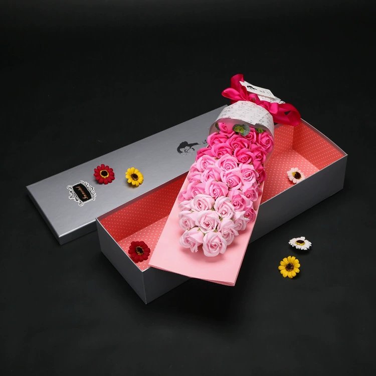 soap flower bouquet Preserved Flowers Birthday Gift Soap Floral Wedding Decoration Eternal valentine's day gift