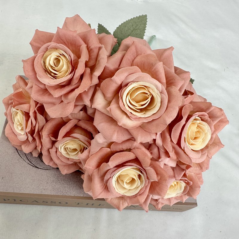 Wholesale Artificial Rose Flower Bouquets for Home Wedding Valentine's Day Easter Mother's Day Thanksgiving Decorations