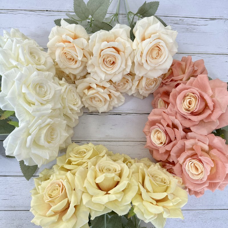 Wholesale Artificial Rose Flower Bouquets for Home Wedding Valentine's Day Easter Mother's Day Thanksgiving Decorations