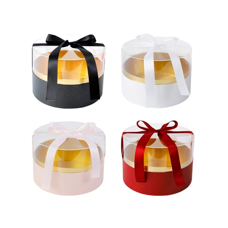 Wholesale Luxury Round Square Heart Shape Acrylic Gift Box Flower Packaging Preserved Flowers Boxes