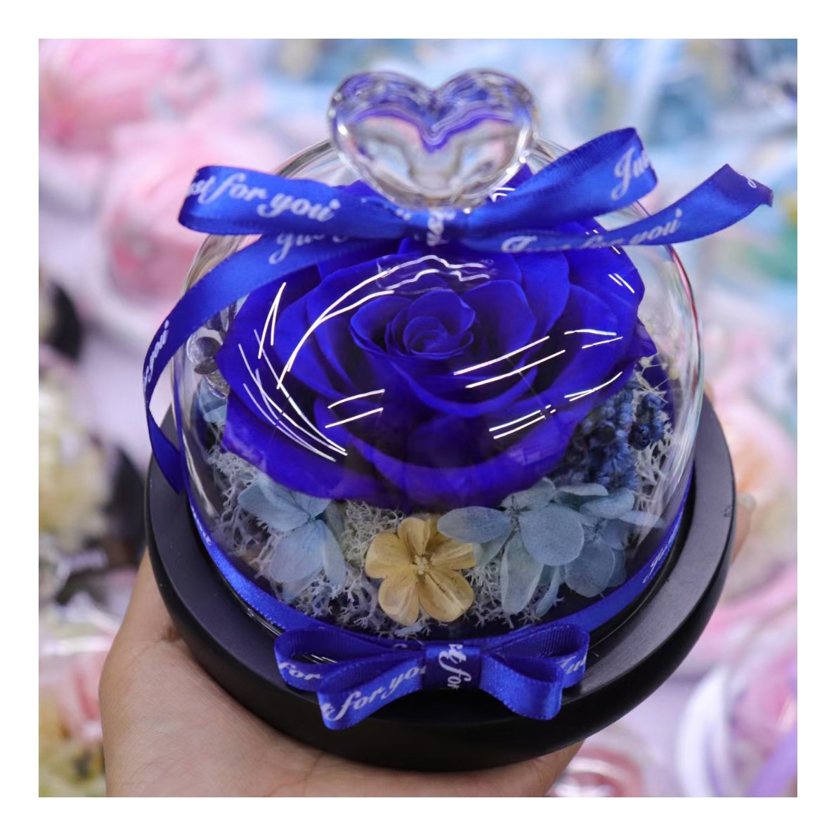 2024 new preserved flowers luxury rose preserved roses in glass jar rose in a glass