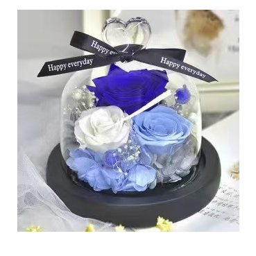 2024 new preserved flowers luxury rose preserved roses in glass jar rose in a glass