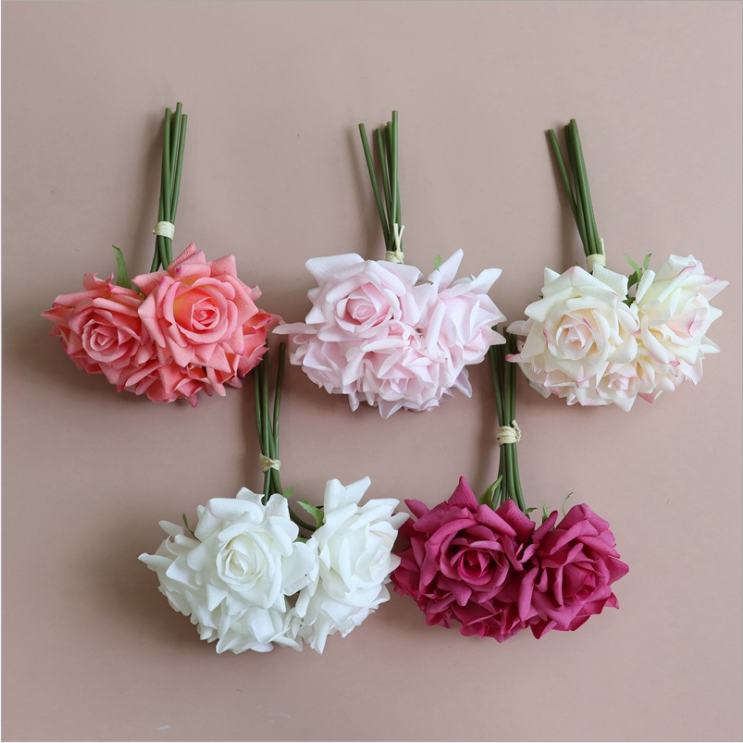 High Quality PU Roses Artificial Real Touch Roses Flowers Table Decorations Wedding Decorative Roses Flowers