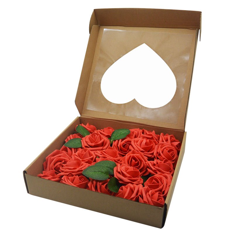 INUNION Factory Wholesale 8cm PE Artificial Foam Rose Flower Head For Wedding And Decoration