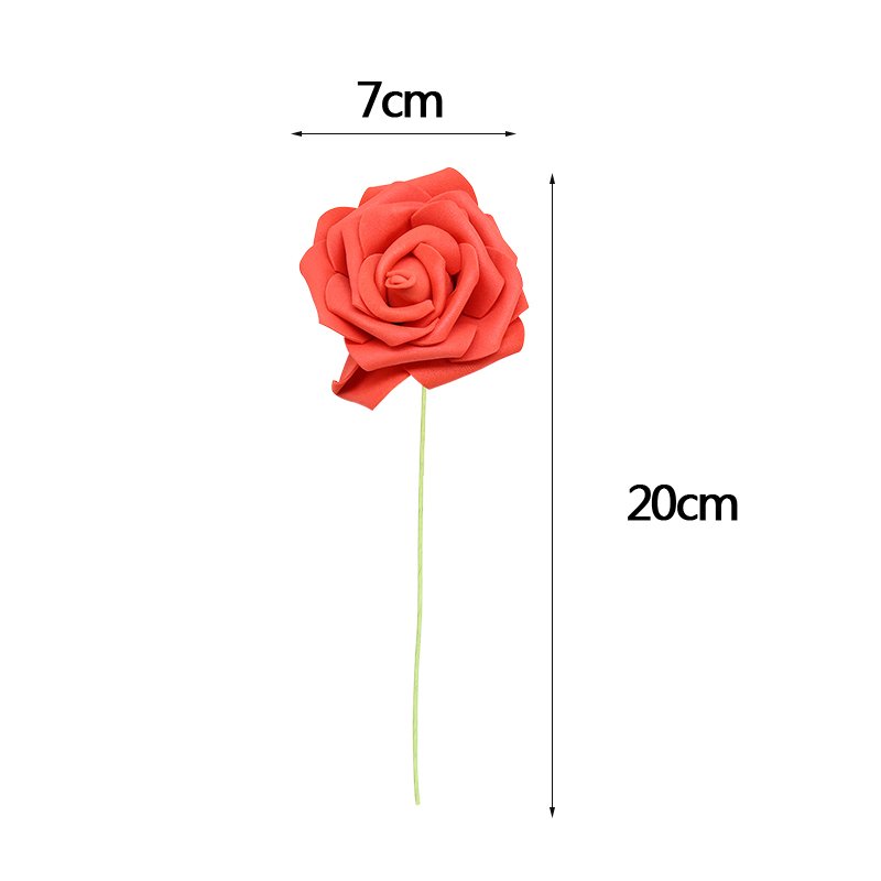 INUNION Factory Wholesale 8cm PE Artificial Foam Rose Flower Head For Wedding And Decoration