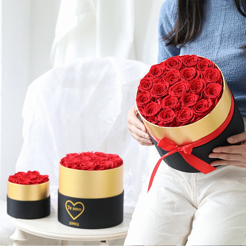 Wholesale Eternal Roses With box Forever Flowers Preserved Roses Gift For Valentine Day