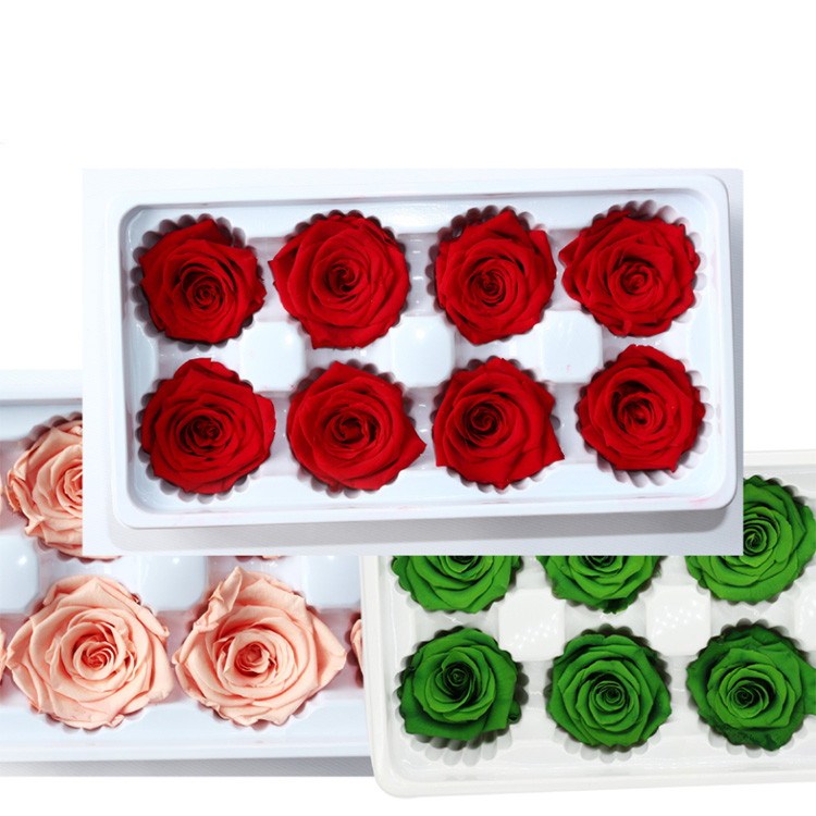 Wholesale gift preserved rose petals heads real natural long lasting roses flower