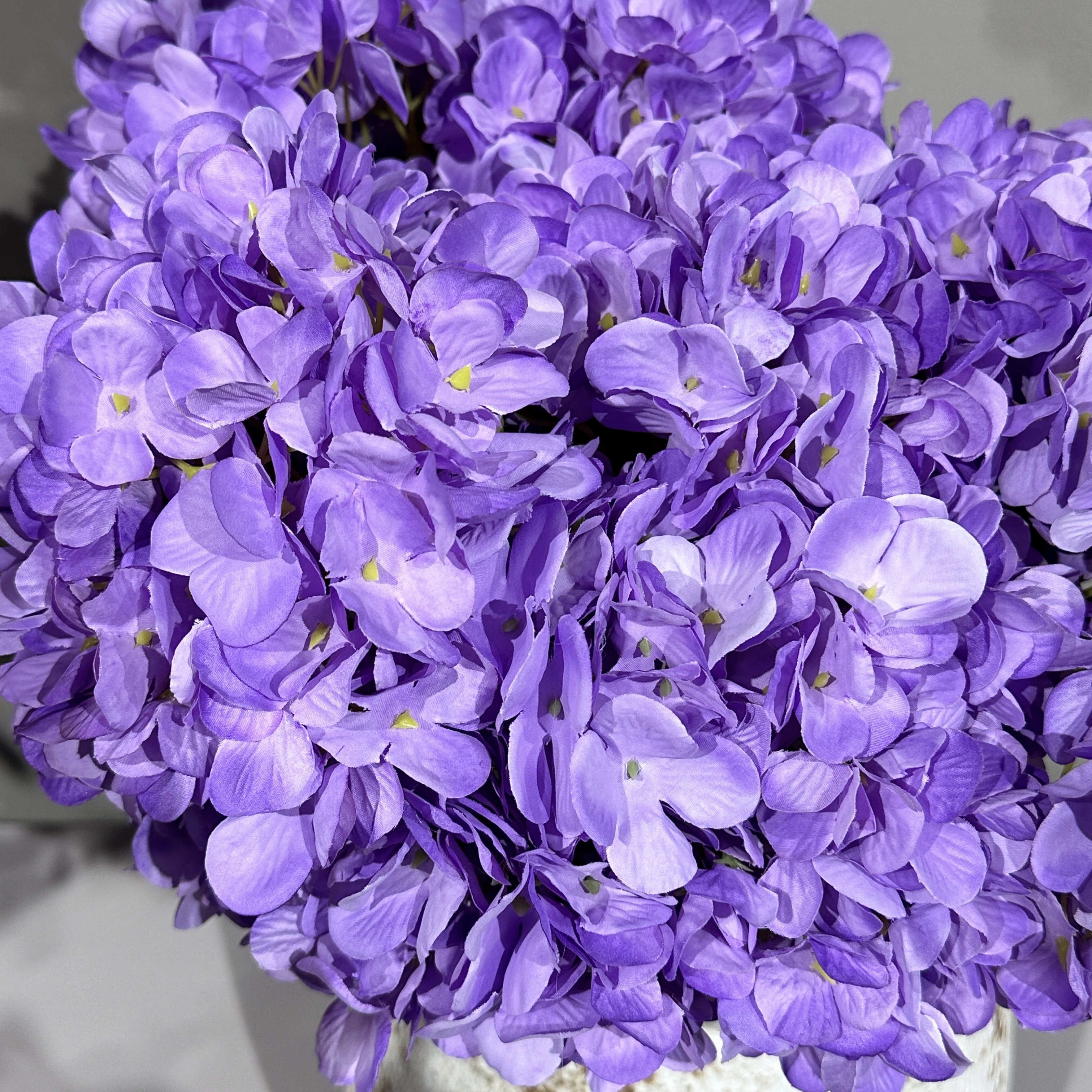 DIY real touch Silk hydrangea roses flowers bouquet open a private practice mariage flower purple weeding artificial flowers