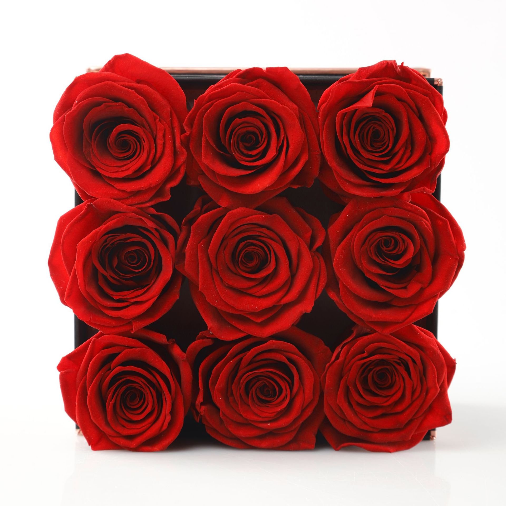 Best Selling 4pcs Forever Roses Square Box Preserved Rose Flowers For Graduation Valentine's Day Mother's Day Christmas Gifts