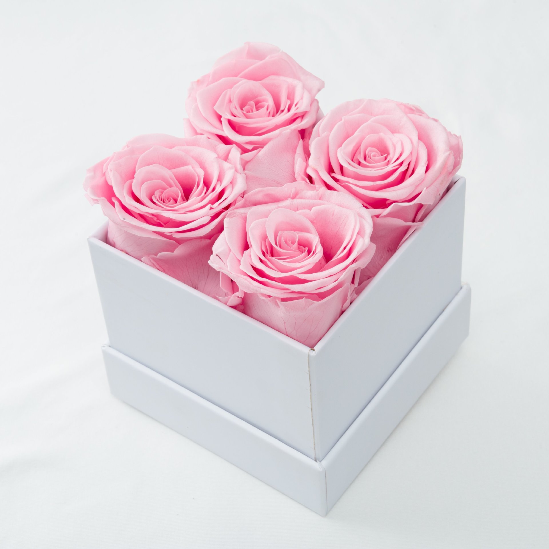 Best Selling 4pcs Forever Roses Square Box Preserved Rose Flowers For Graduation Valentine's Day Mother's Day Christmas Gifts