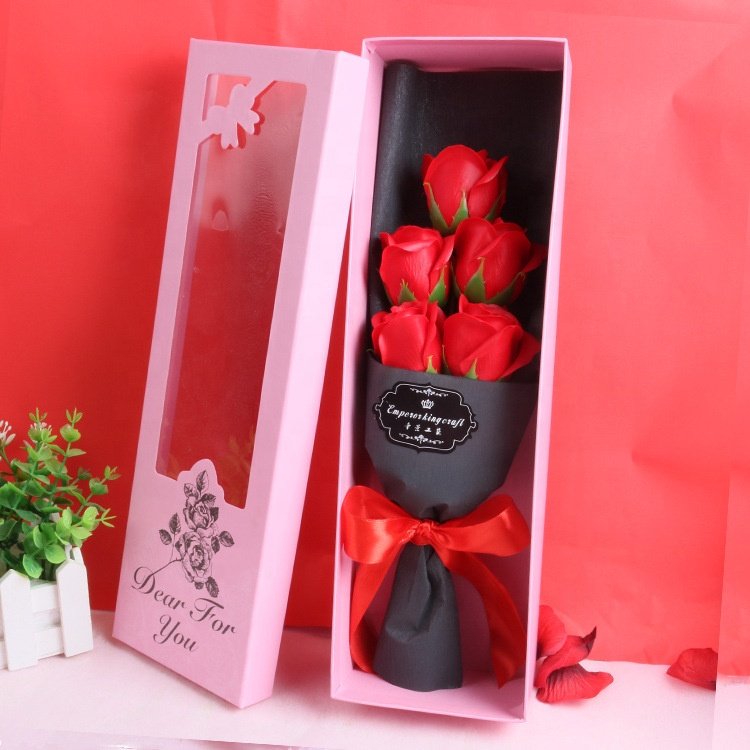Romantic Artificial Soap Flower Rose Soap Flower Bouquet for Valentine's Day Mother's Day gift flower artificial carnations