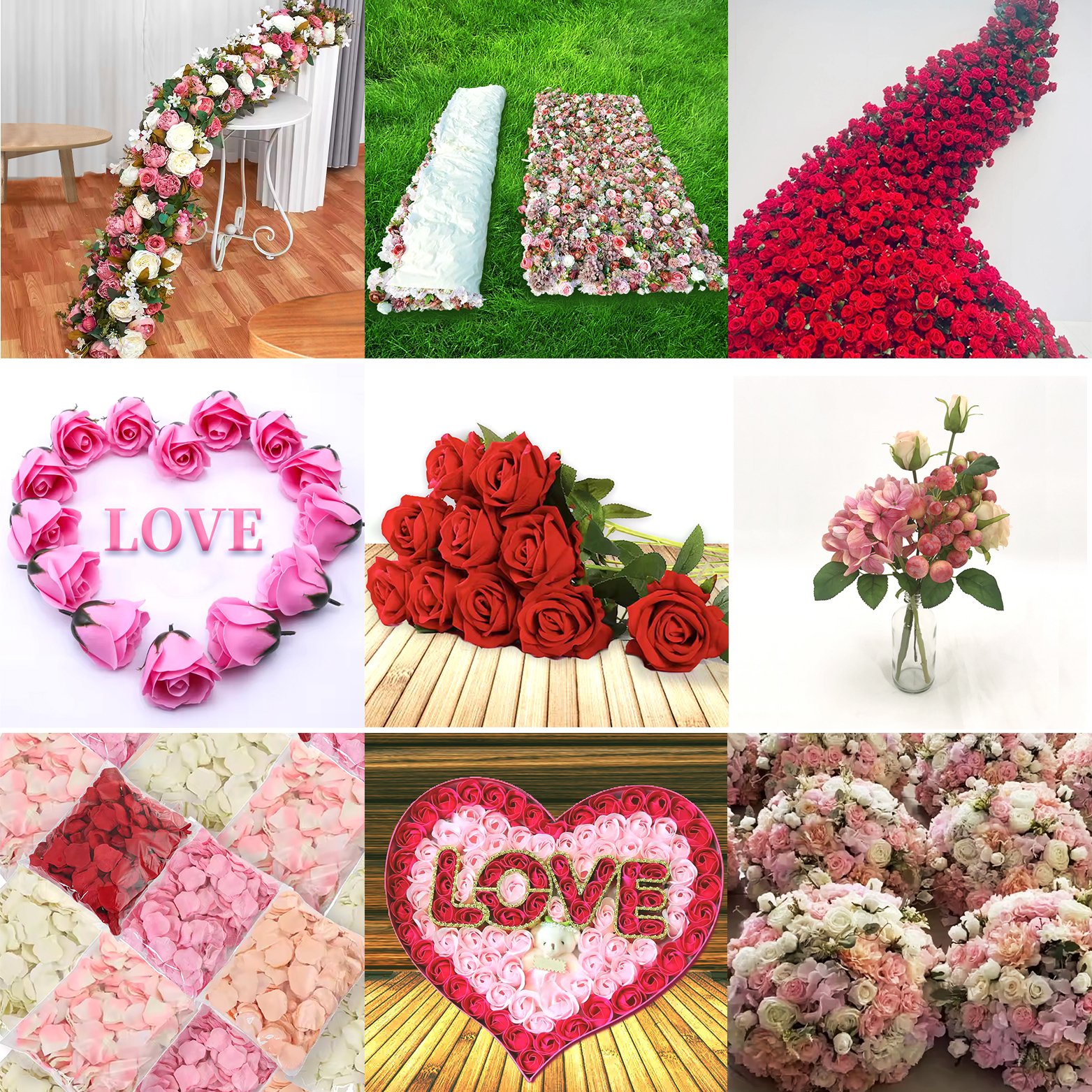 2024 Hot Selling PVC Luxury Customization Wreaths & Plants Various Festivals Artificial Flowers for Gift Decorative Flowers