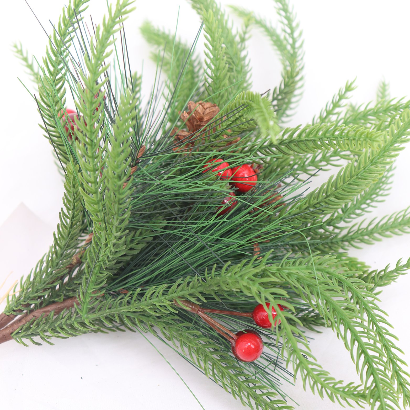 Wholesale 39cm Artificial Cryptomeria Fortunei Pine Needle Bundle Home Courtyard Christmas Decoration Preserved Flowers Plants