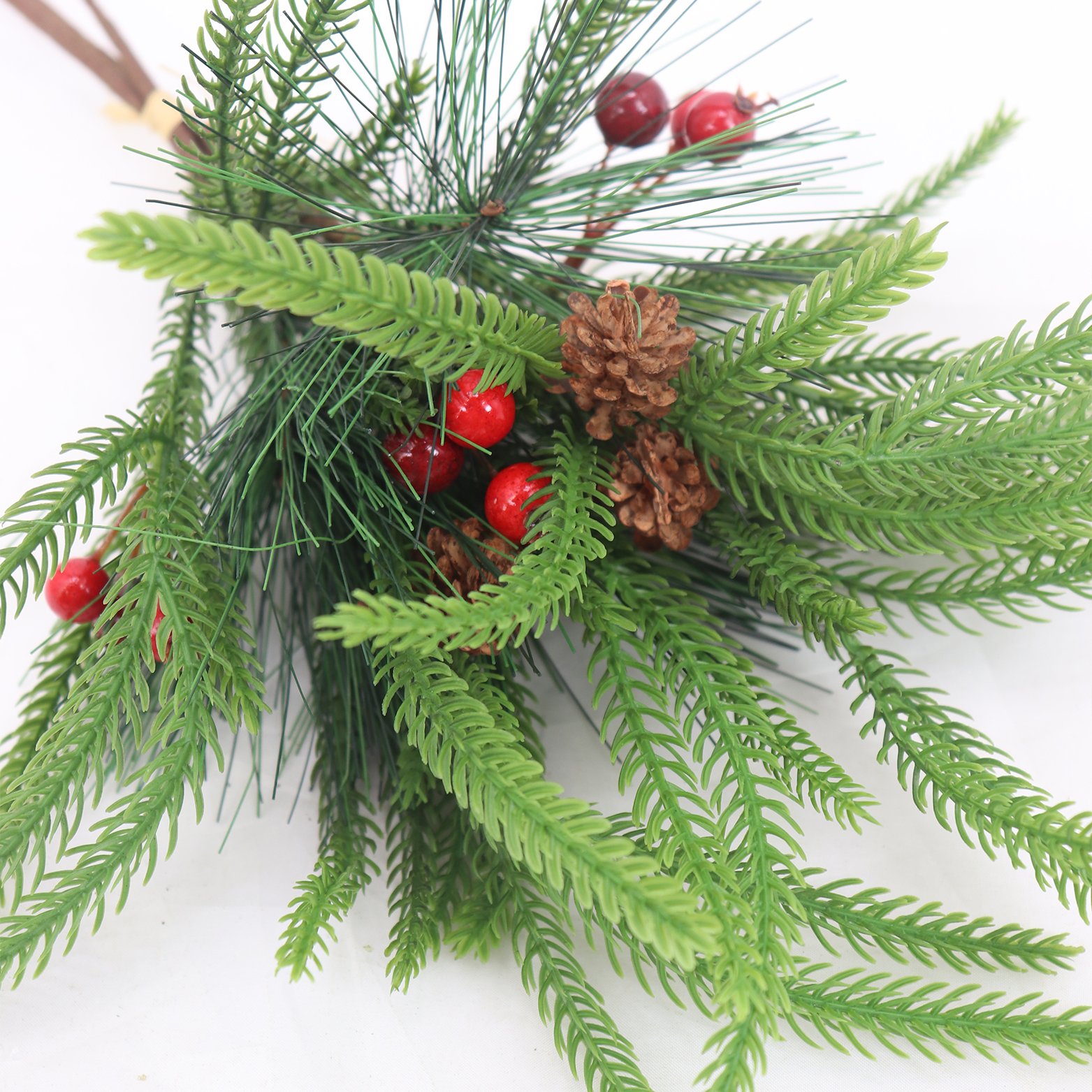 Wholesale 39cm Artificial Cryptomeria Fortunei Pine Needle Bundle Home Courtyard Christmas Decoration Preserved Flowers Plants