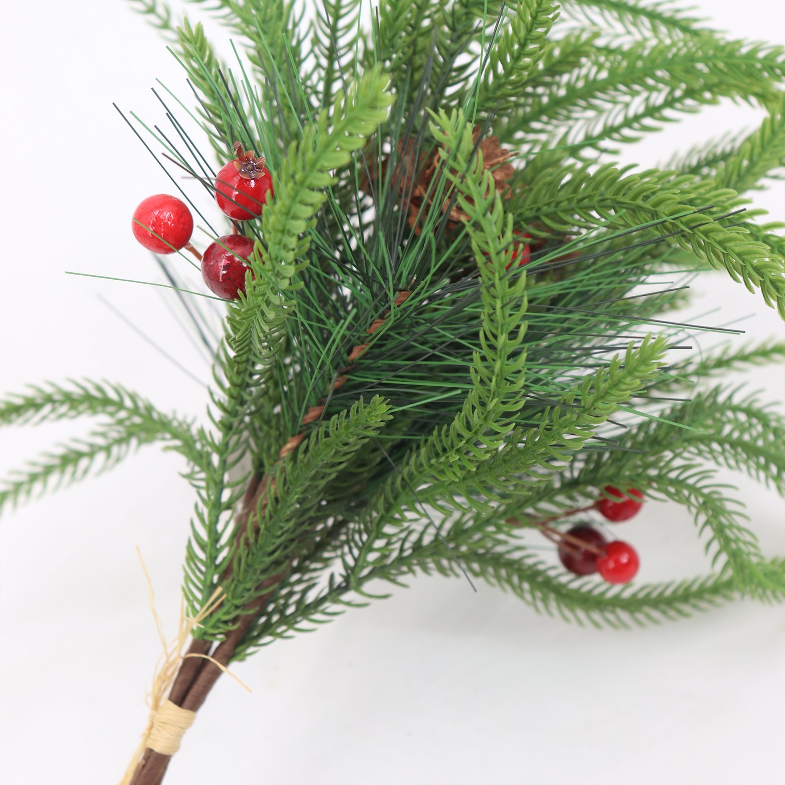Wholesale 39cm Artificial Cryptomeria Fortunei Pine Needle Bundle Home Courtyard Christmas Decoration Preserved Flowers Plants
