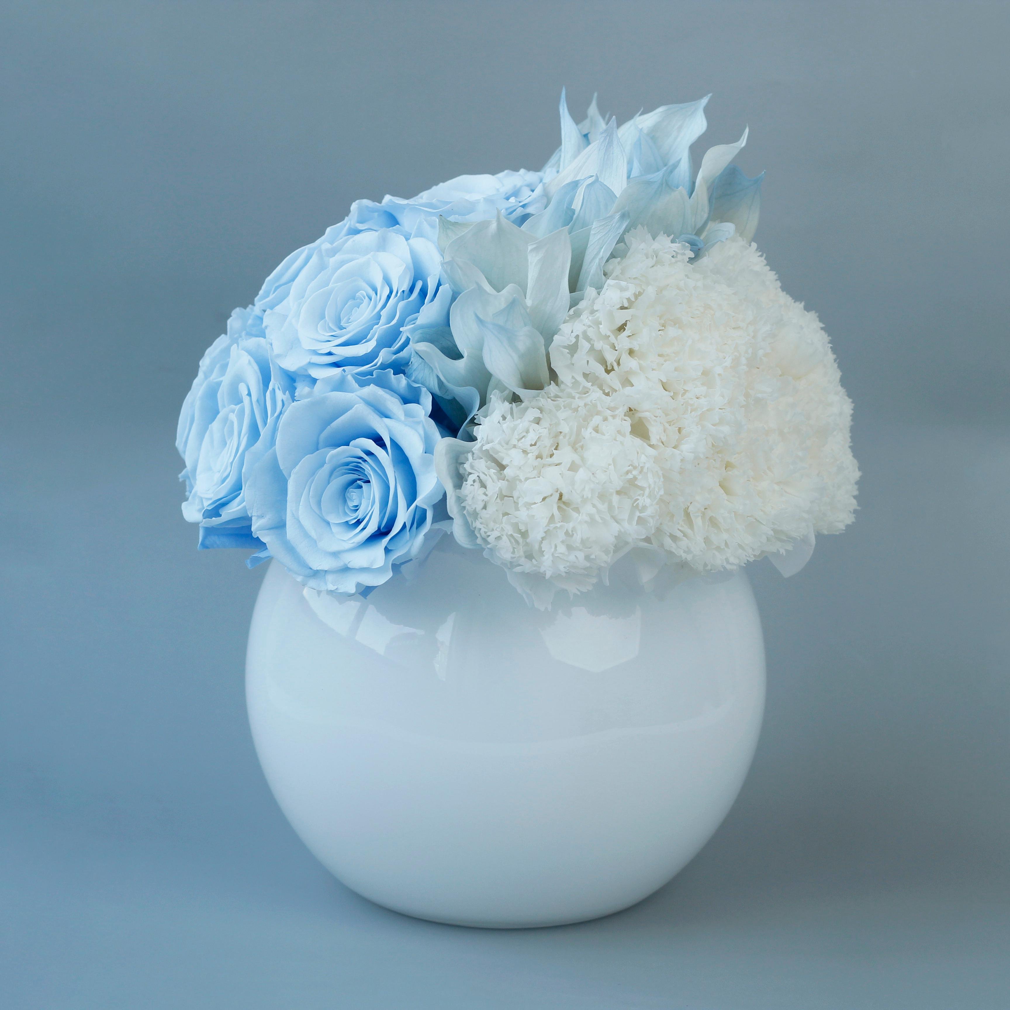 Lovebay Best Quality Table Preserved Flowers Real Eternal Flowers Everlasting Roses Forever Real Preserved Natural Rose Vases