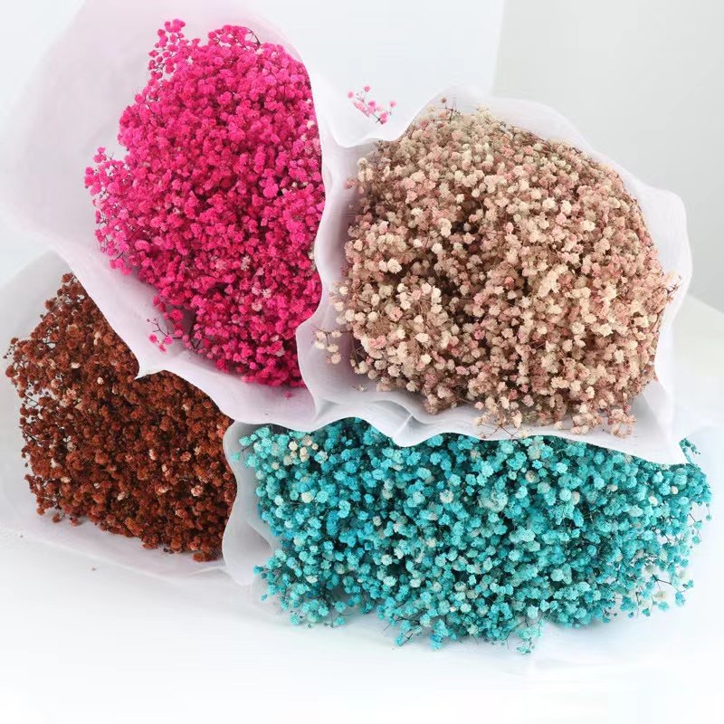 Yunnan Factory Direct Sales most popular preserved babysbreath flowers artificial gypsophila for wedding home decoration