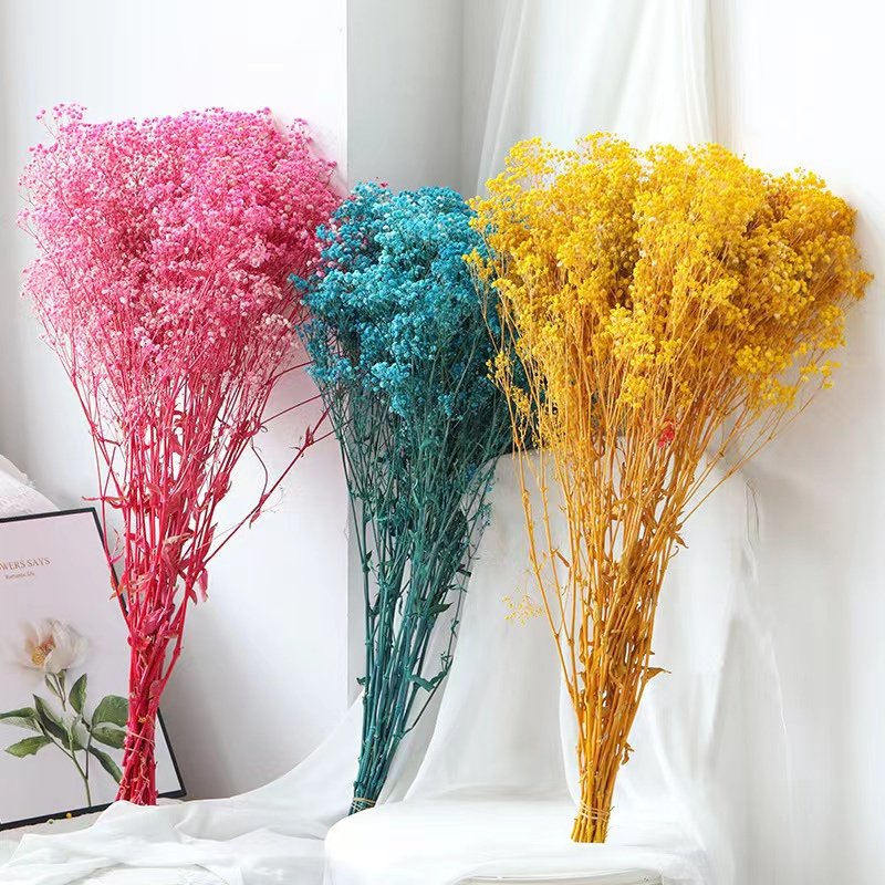 Yunnan Factory Direct Sales most popular preserved babysbreath flowers artificial gypsophila for wedding home decoration