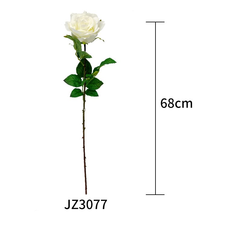 Hot Selling 68cm 3 Group Artificial Peony Rose Injection Moulded Single Branch Wedding Decoration Home Decor Preserved Flowers
