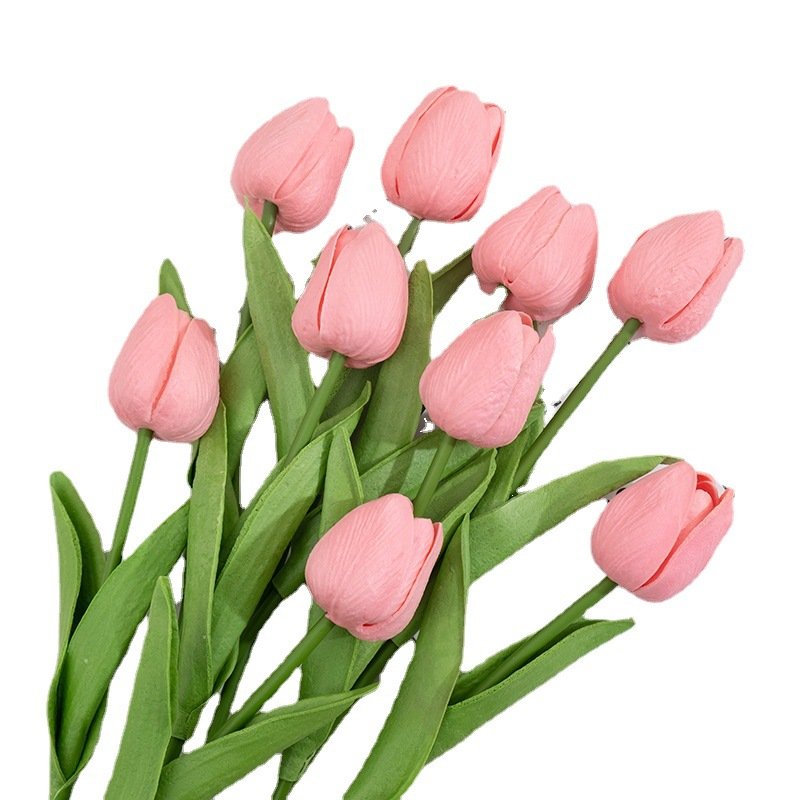 PU Mini Tulip Simulation Flower Artificial Wedding Home Decoration Flower Texture Tulip Simulation Fake Flower Simulated Floral