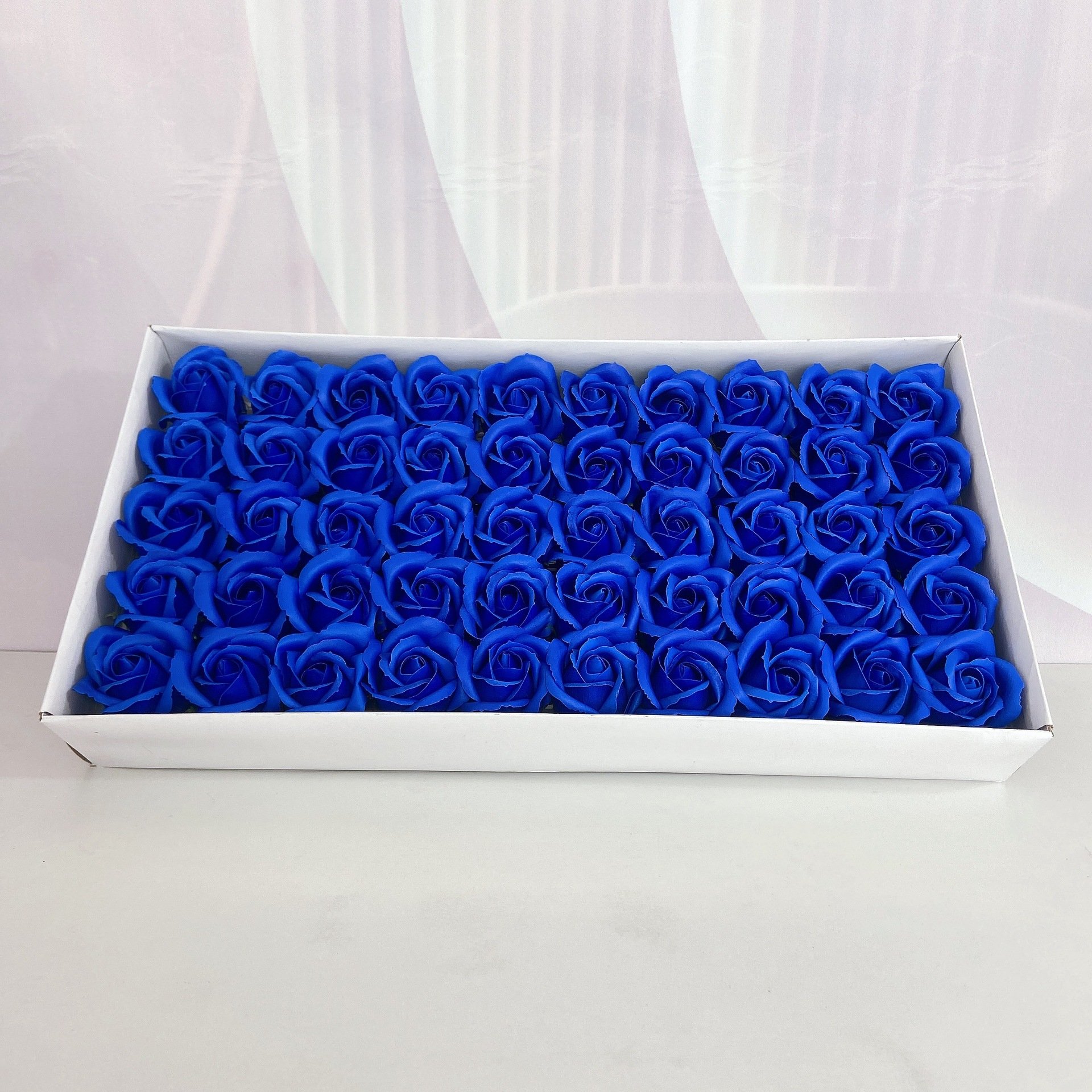 Artificial bath flower 50pcs per box rose 3 layers soap flowers 5cm head foam soap flower roses for wedding and Valentin's day