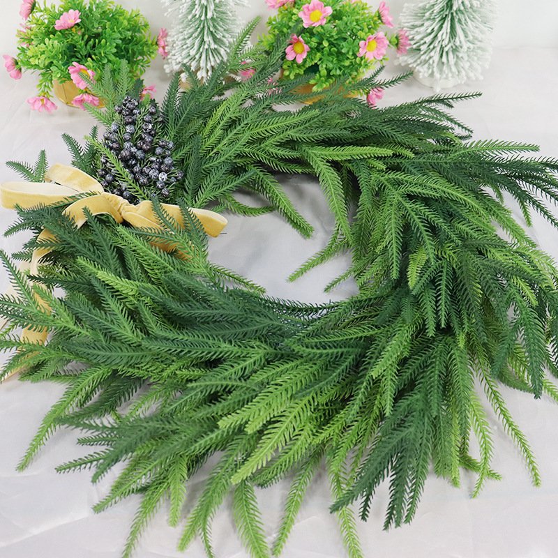 Christmas Hanging Cedar Artificial Plant garlands eco friendly artificial real touch green Norfolk pine tree vines