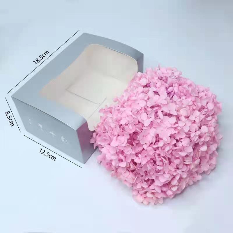 AX13 2021 wholesale hydrangea preserved long lasting preserved hydrangea eternal hydrangea box flower head wedding decorations