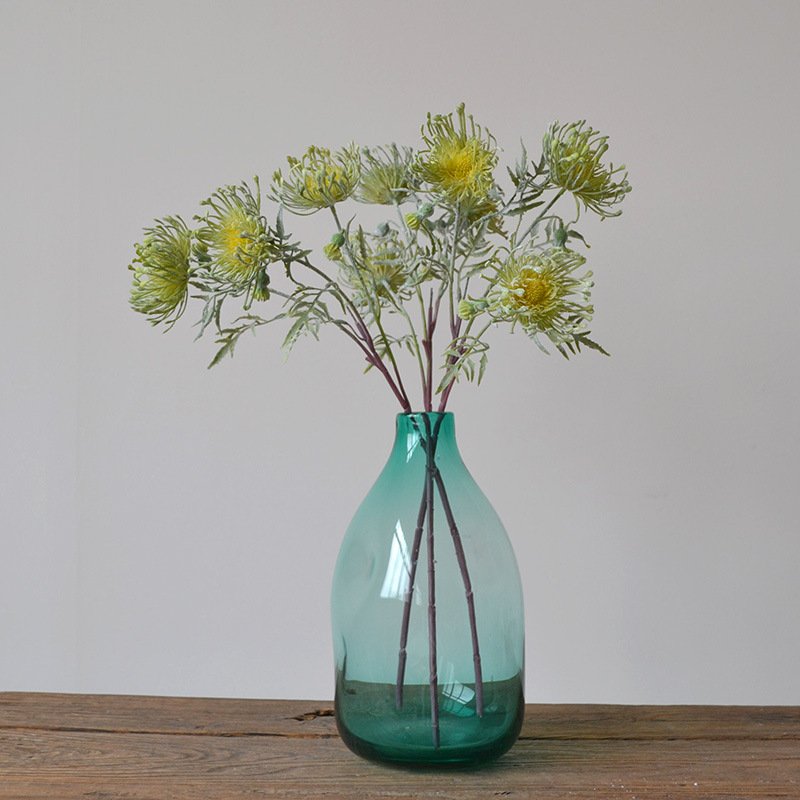 63CM 3 Heads Artificial Chrysanthemum Flower Plastic Material For Home Garden Decor Artificial Plastic Flower
