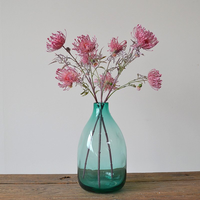 63CM 3 Heads Artificial Chrysanthemum Flower Plastic Material For Home Garden Decor Artificial Plastic Flower