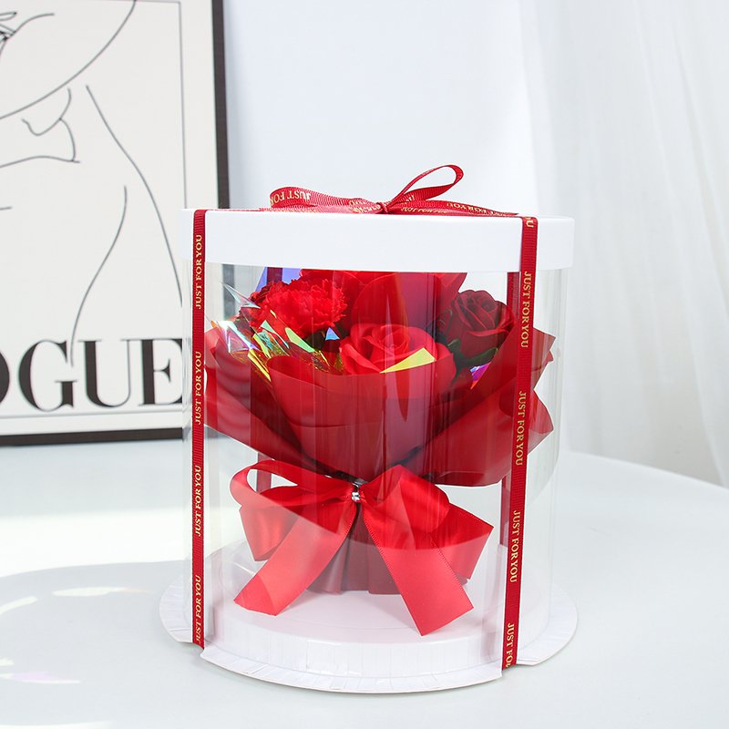 Wholesale customized high quality natural forever roses eternal roses boxes preserved rose in round box flower