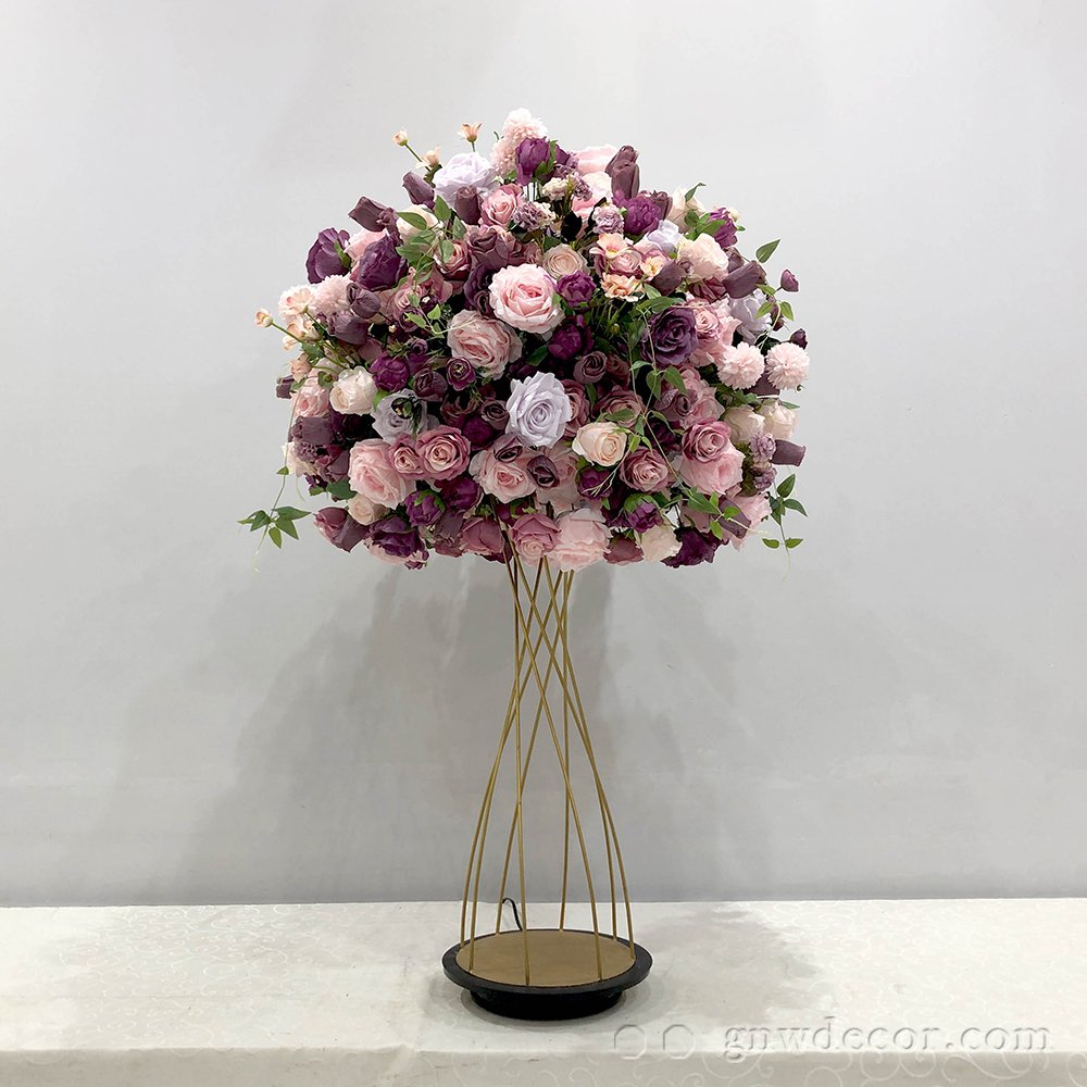 Artificial Rose Wedding Arrangement Decoration Table Runner Row Flower Ball Centerpiece