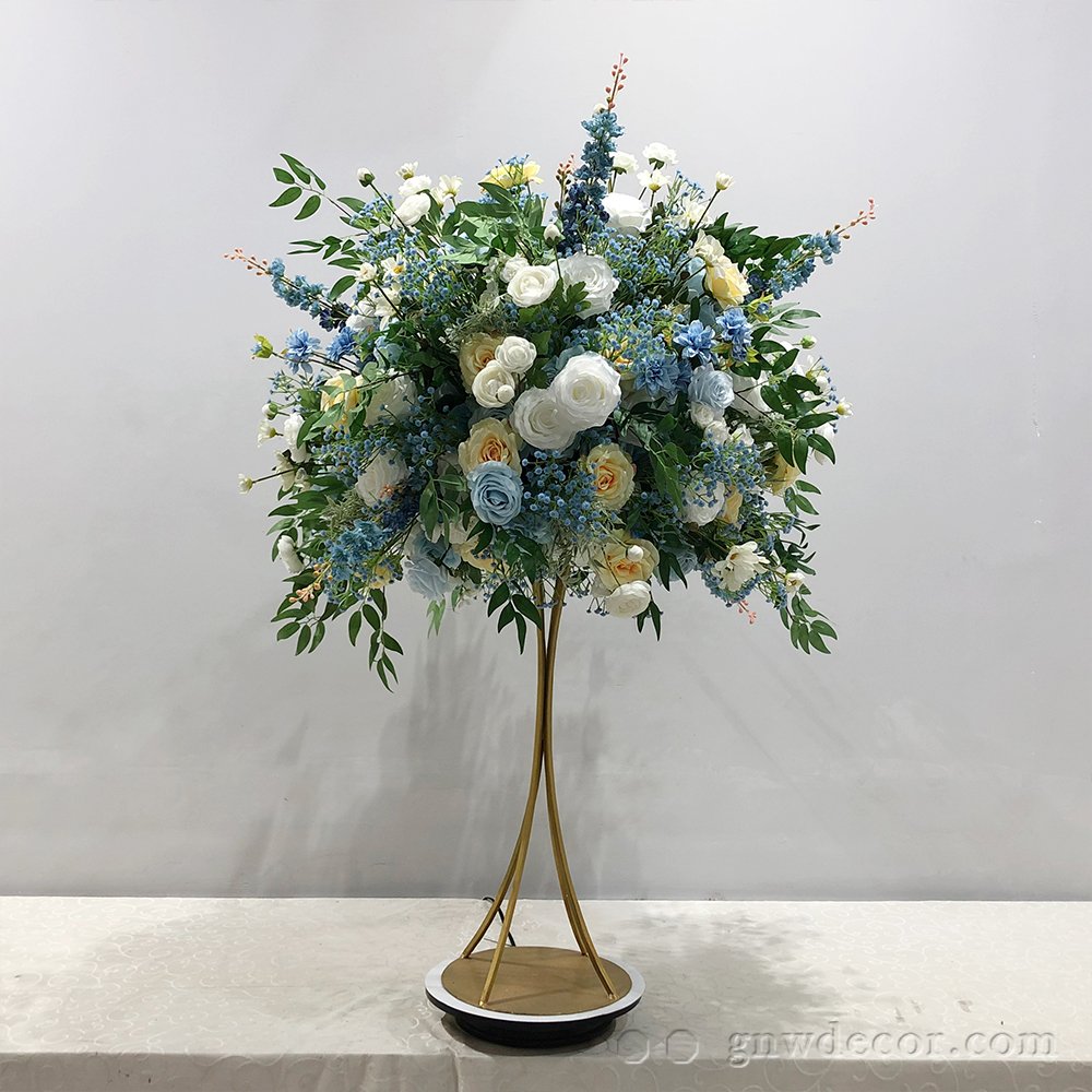 Artificial Rose Wedding Arrangement Decoration Table Runner Row Flower Ball Centerpiece