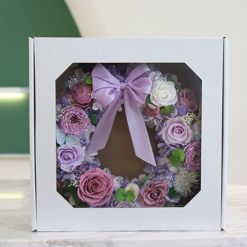 Wedding Decorative flower wreaths and plants everlasting forever eternal rose preserved flower decoration for home