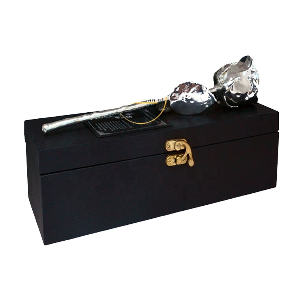 Forever Gift Natural Dipped in Silver rose Rose Figurine Electroplated