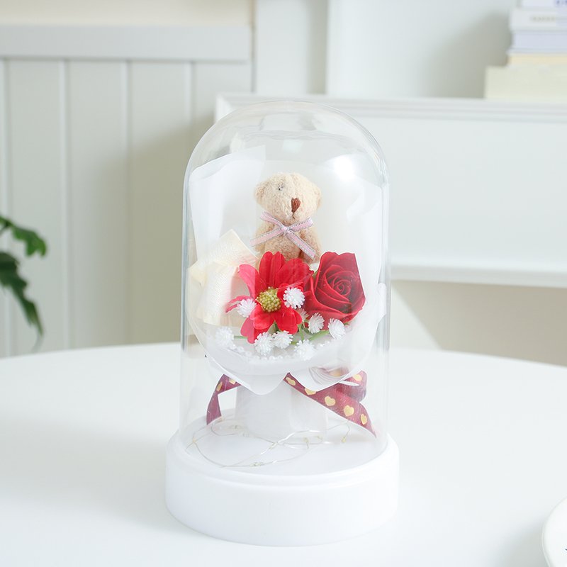 New Design Wholesale Preserved Roses For Sale Eternal Rose Preserved Flower In Glass Dome For Girl Gift Box Mother's Day Gifts