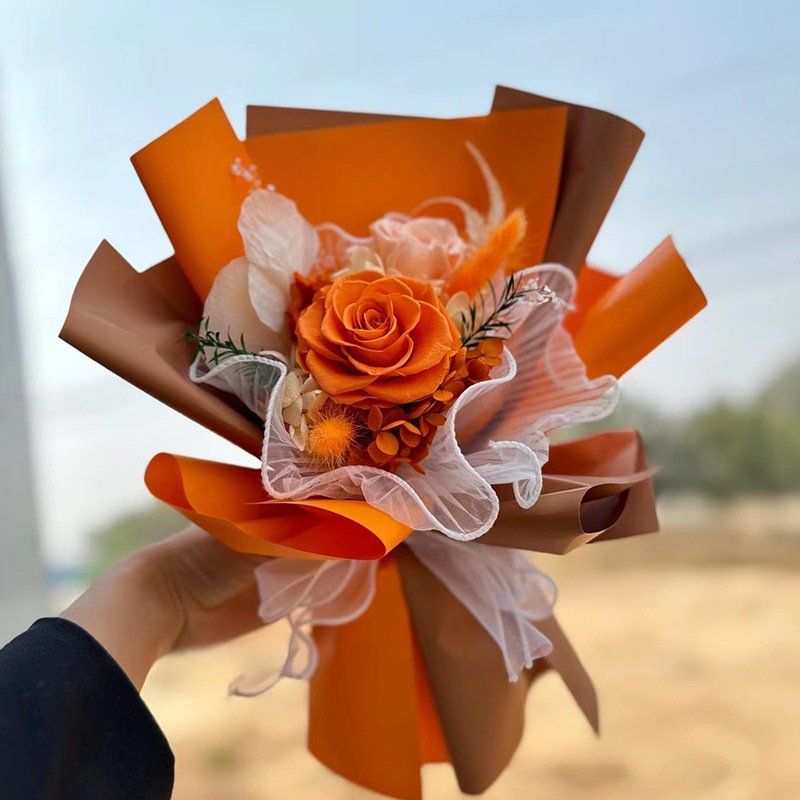Eternal Flower Rose Bundle Valentine's Day Gift Unique Home Decoration Ornament Forever Roses Gift Box Eternal Flower