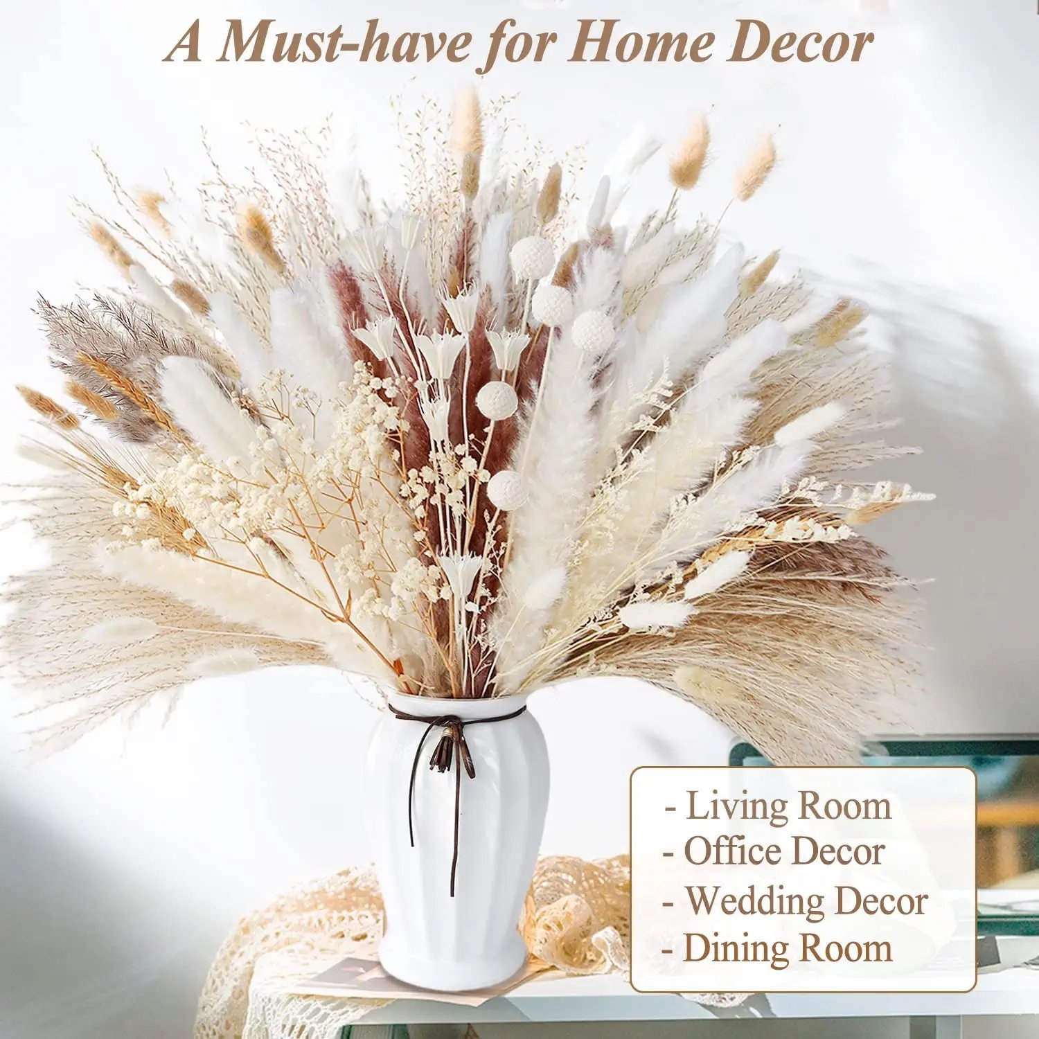 Fluffy Pampas Bohemian Style Perfect Wedding Home Decor Dried Flower Natural Dried Small Pampas Grass