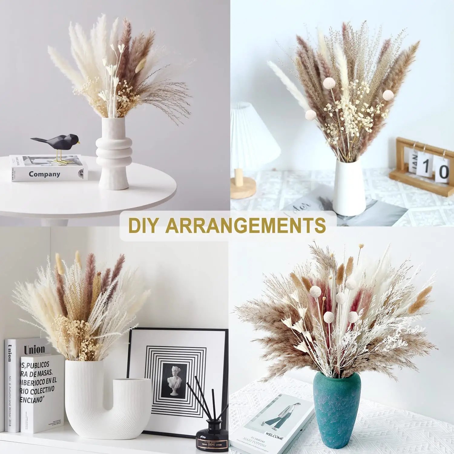 Fluffy Pampas Bohemian Style Perfect Wedding Home Decor Dried Flower Natural Dried Small Pampas Grass